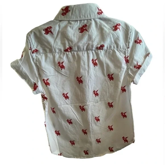 Denim & Flower Dabbing Santa shirt - Picture 2 of 5